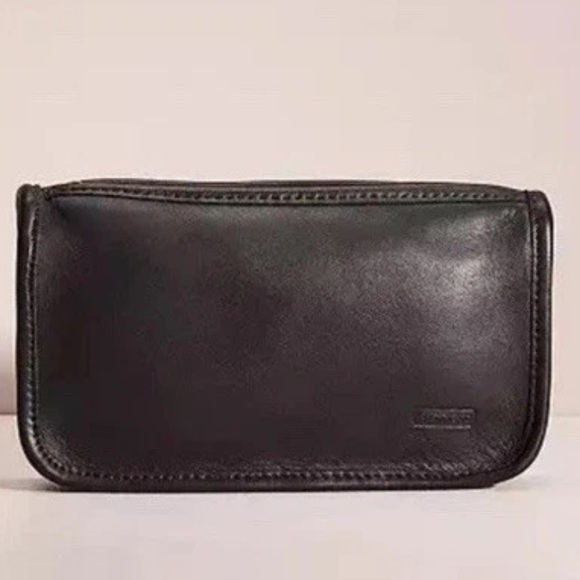 Vintage COACH Chunky Case Cosmetic Multipurpose Utility Pouch Black 7165 - Picture 1 of 13